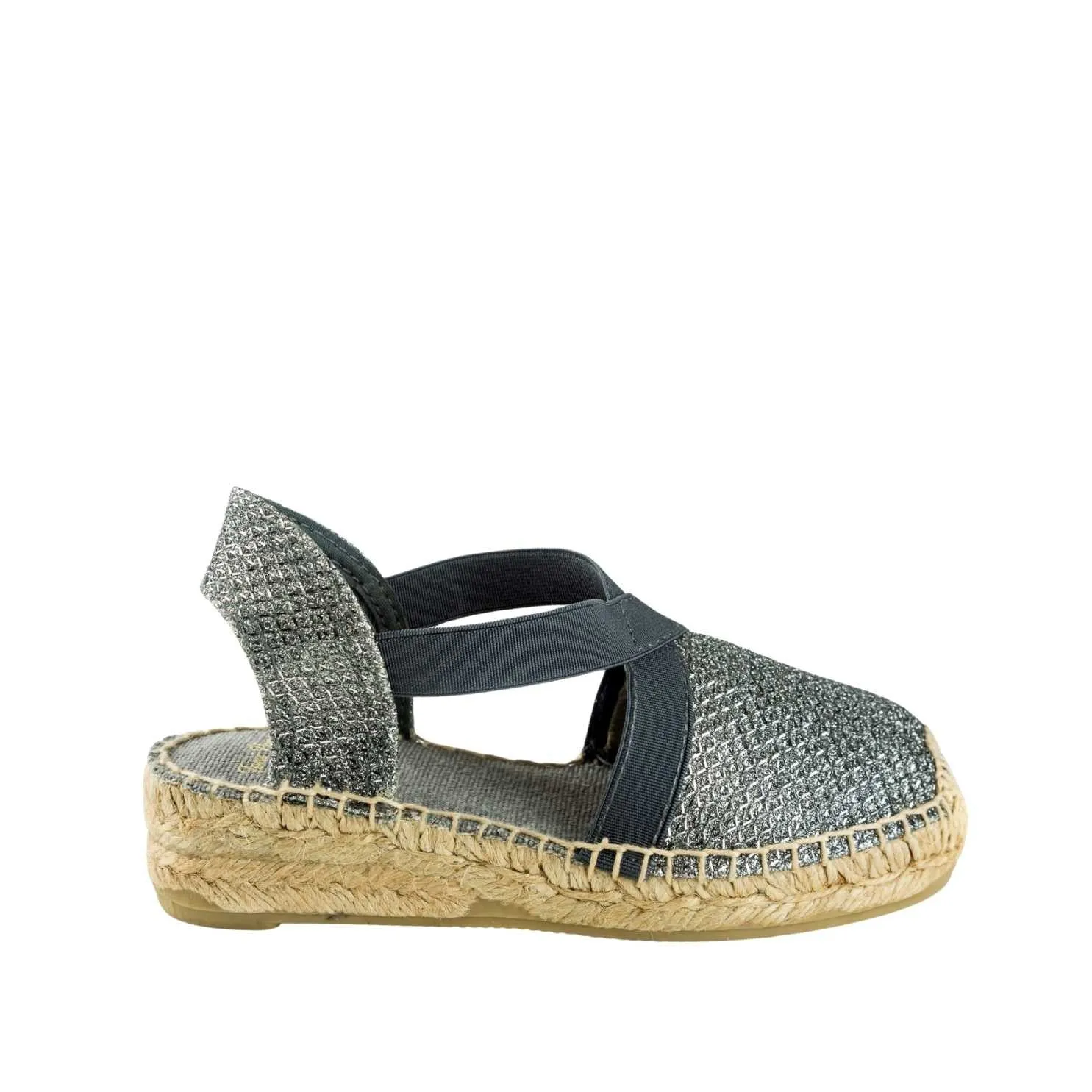 Vegan Metallic Wedge Espadrille for Kids - Edita-S